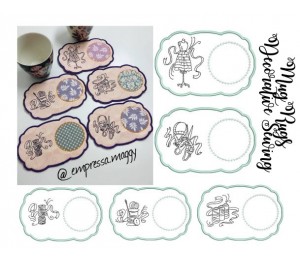Stickserie ITH - Mug Rugs Decorative Sewing